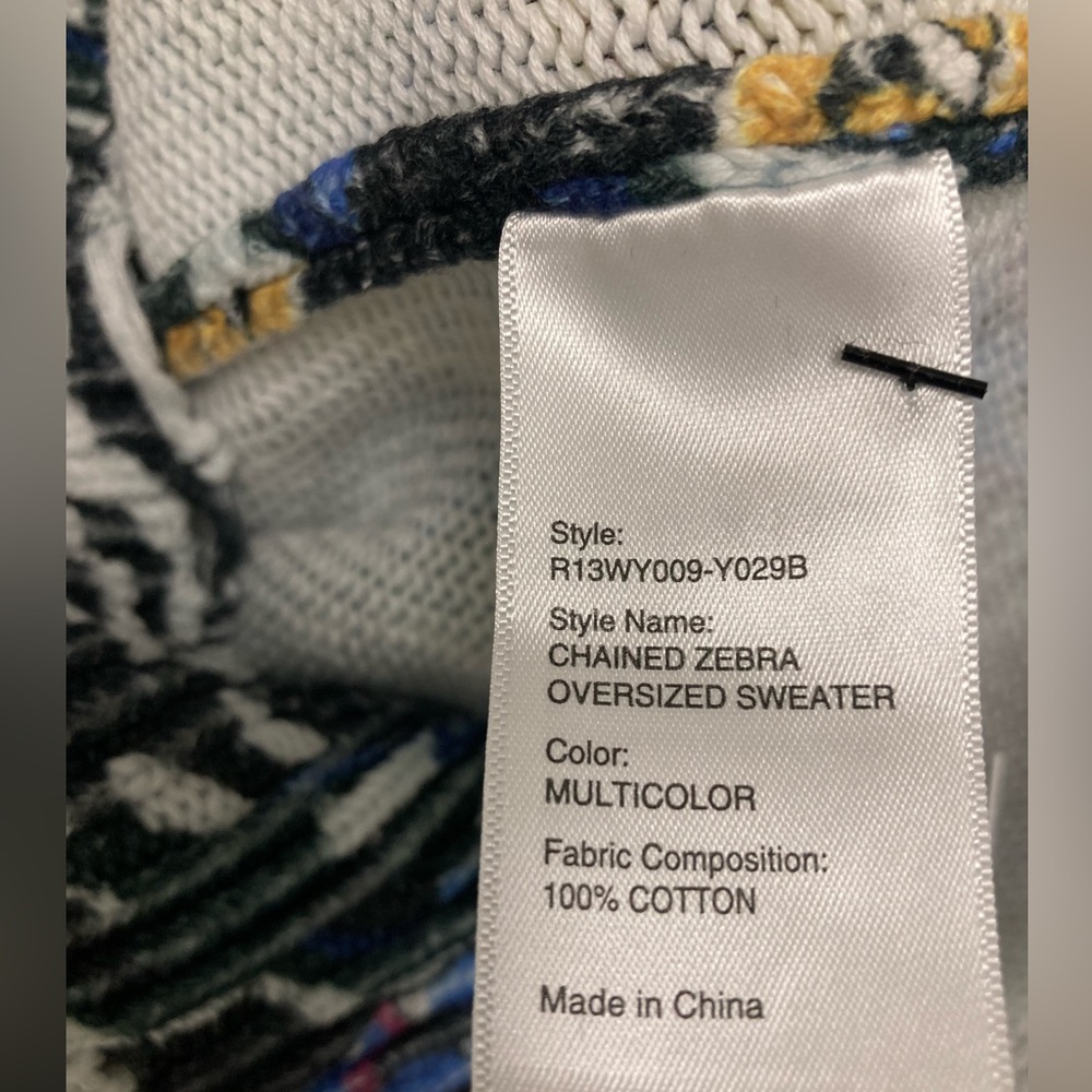 R13 Chained Zebra Sweater. Size Small - image 8